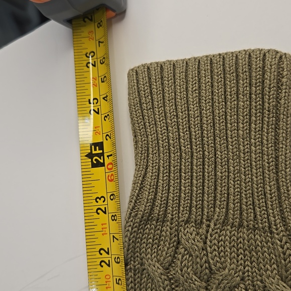 NWOT Belle by Kim Gravel Sage/Olive Cable Knit Cardigan Hip-Length - Picture 10 of 11